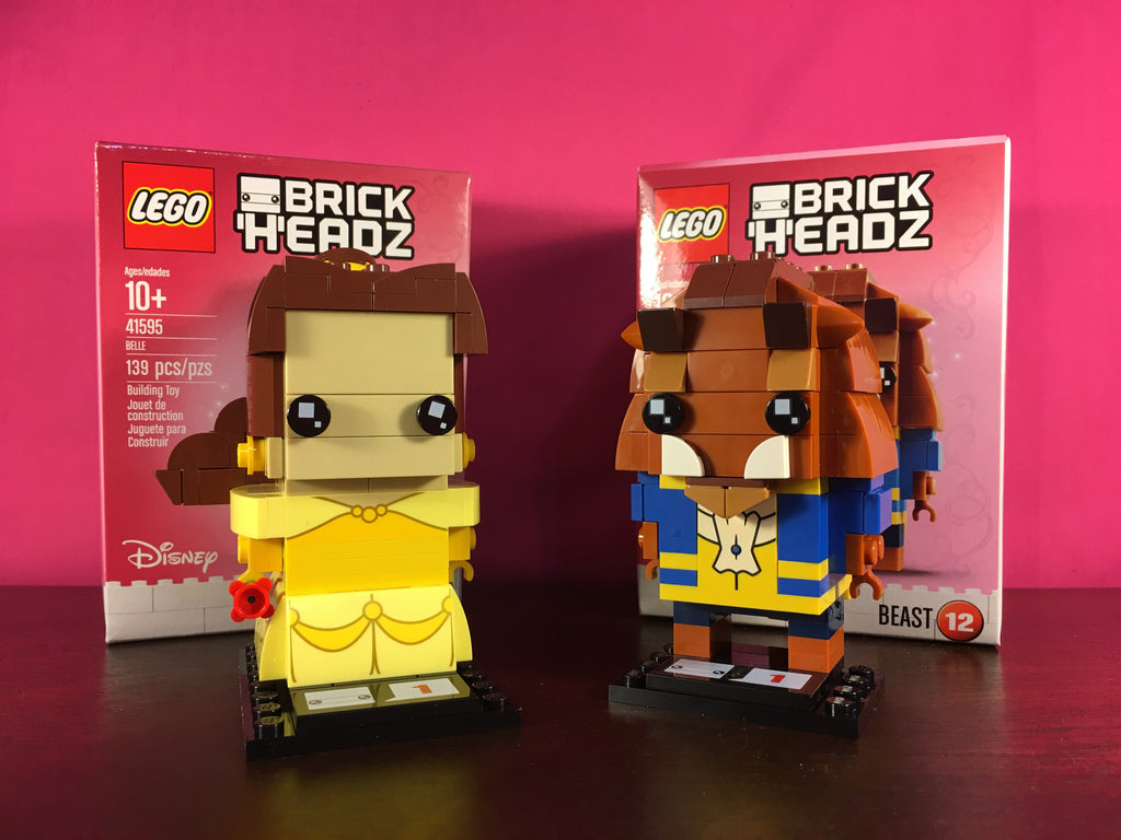 LEGO BRICKHEADZ REVIEW -- BEAUTY AND THE BEAST: BELLE (41595) & BEAST (41596)