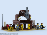 LEGO CUSTOM -- JAWS : AMITY ISLAND DOCK SCENE : CHIEF BRODY MATT HOOPER QUINT