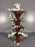 LEGO CITY -- CUSTOM WINTER FOREST TREE WITH SNOWY OWL & 8 LEAVES : NEW PIECES PARTS