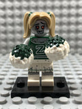LEGO MONSTERS -- SERIES 14 ZOMBIE CHEERLEADER MINIFIGURE WITH POM-POMS NEW