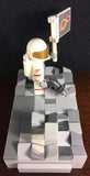 LEGO CUSTOM -- SERIES 15 ASTRONAUT MINIFIGURE WITH WALKING ON THE MOON DISPLAY MOC